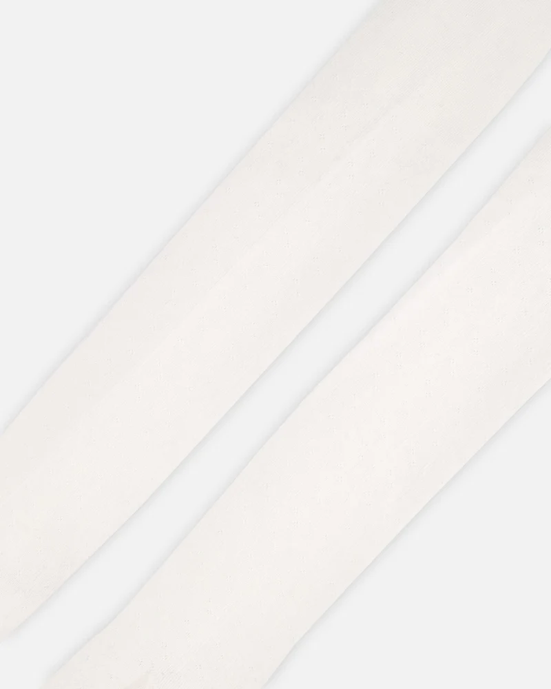 Cable Tights Off White