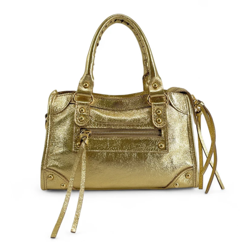 Mini-sac en cuir irisé TAO Or