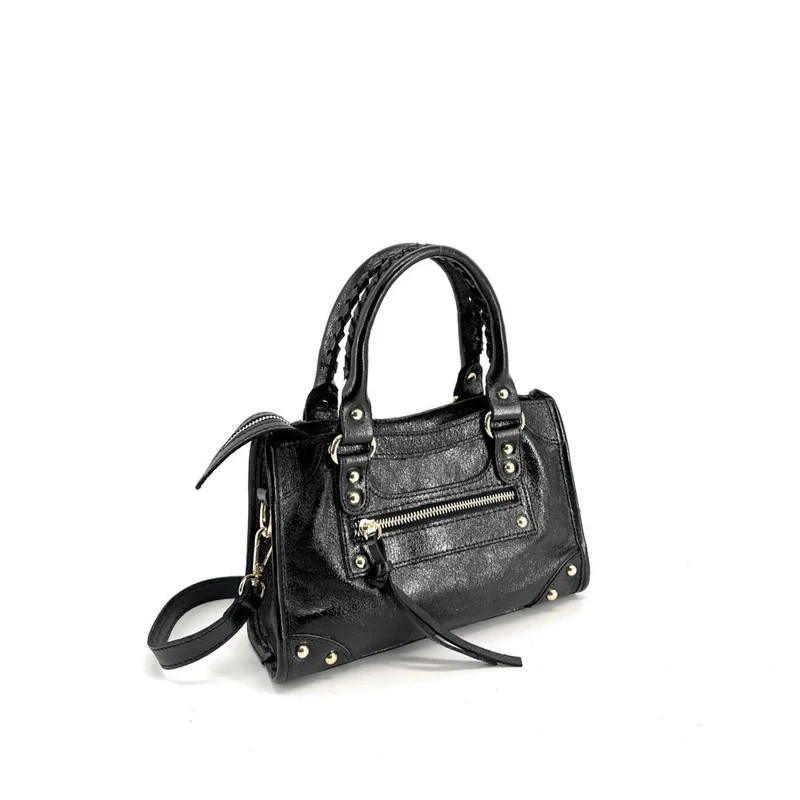 Mini-sac en cuir irisé TAO Noir irisé