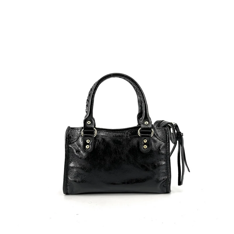 Mini-sac en cuir irisé TAO Noir irisé