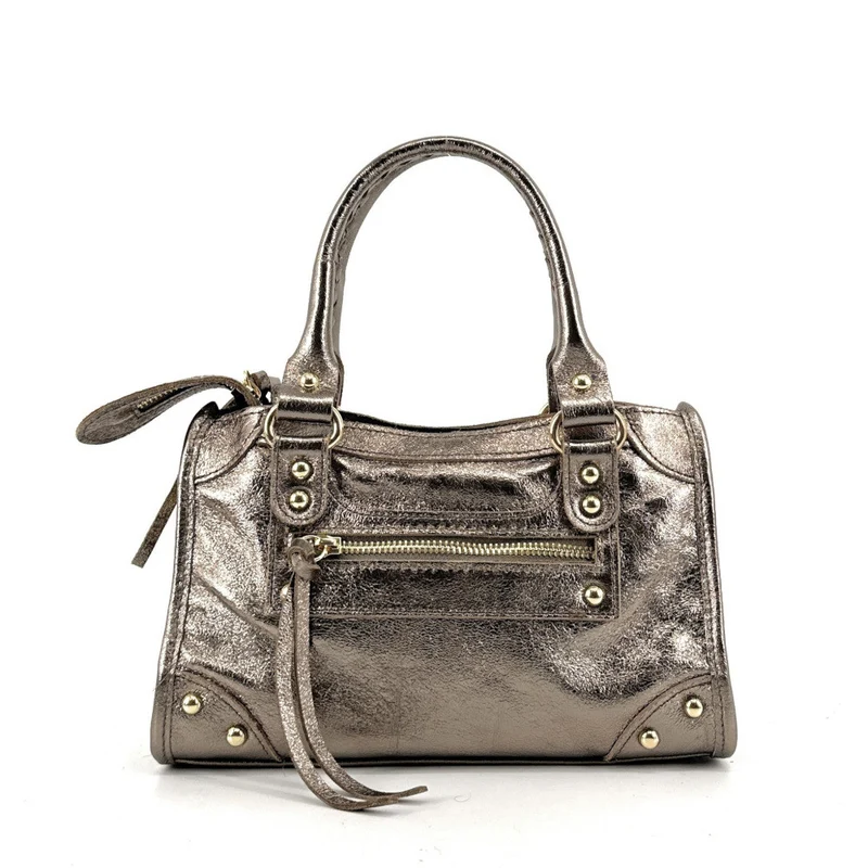Mini-sac en cuir irisé TAO Champagne irisé