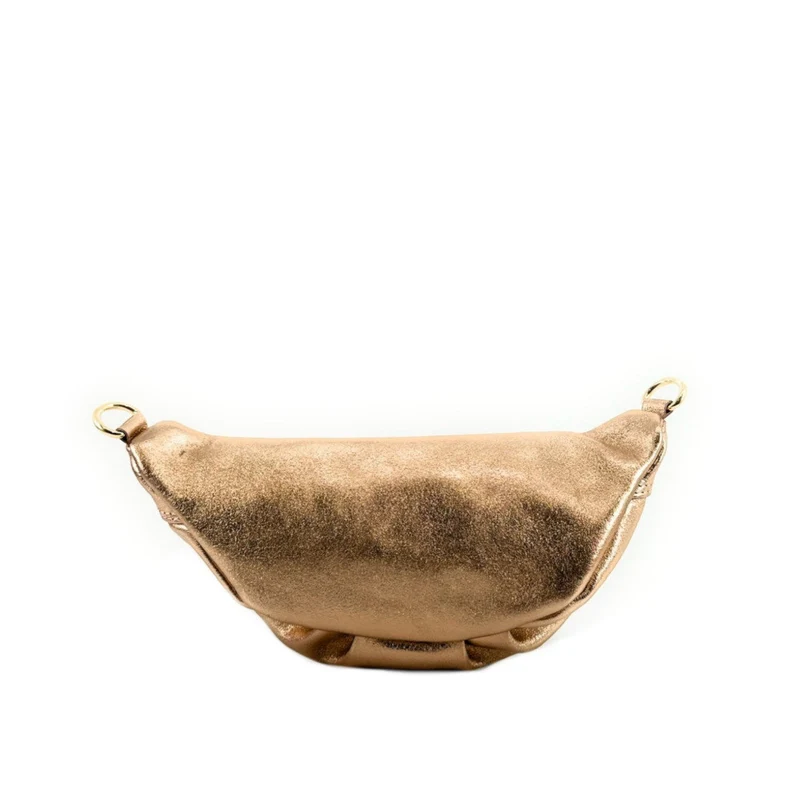 Sac banane en cuir irisé LOUKA GLOW Rose gold
