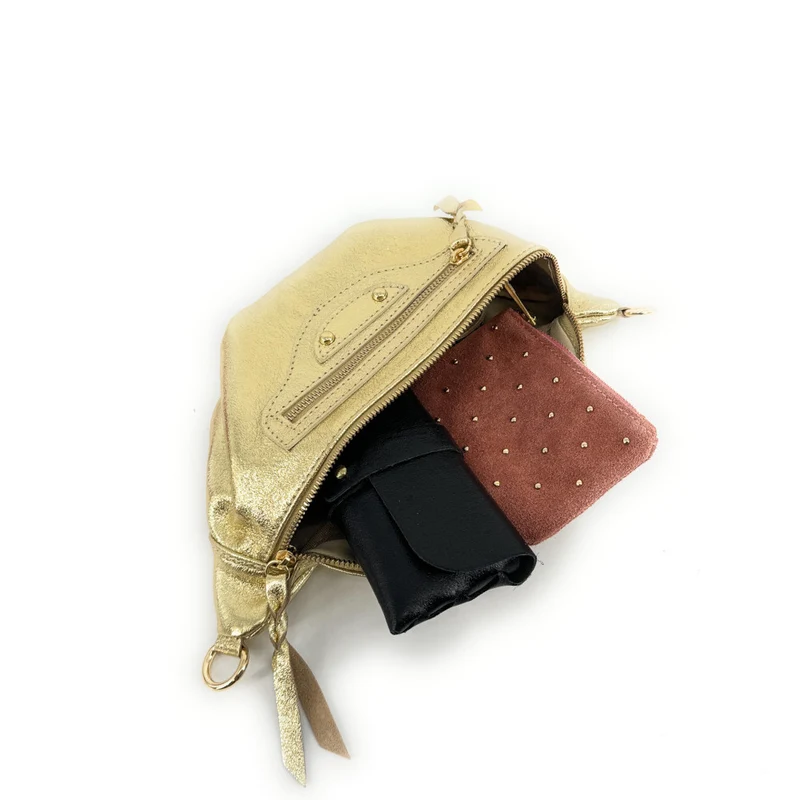 Sac banane en cuir irisé LOUKA GLOW Or