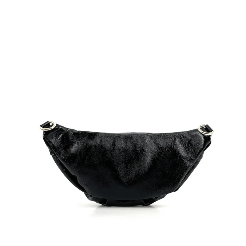 Sac banane en cuir irisé LOUKA GLOW Noir irisé