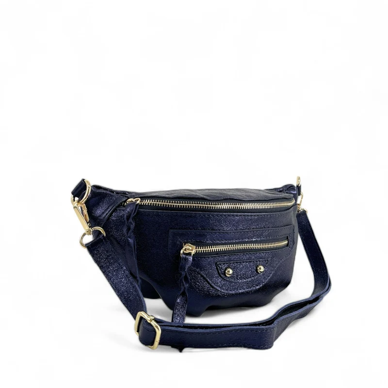 Sac banane en cuir irisé LOUKA GLOW Nuit étoilée
