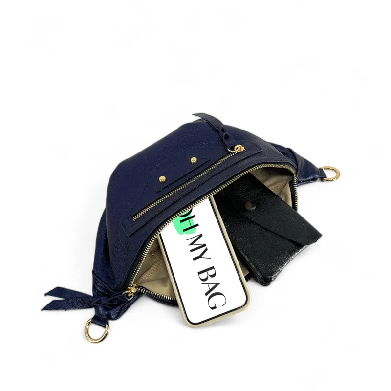 Sac banane en cuir irisé LOUKA GLOW Nuit étoilée