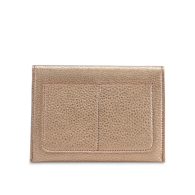 Pochette enveloppe en cuir irisé ROMY Rose gold