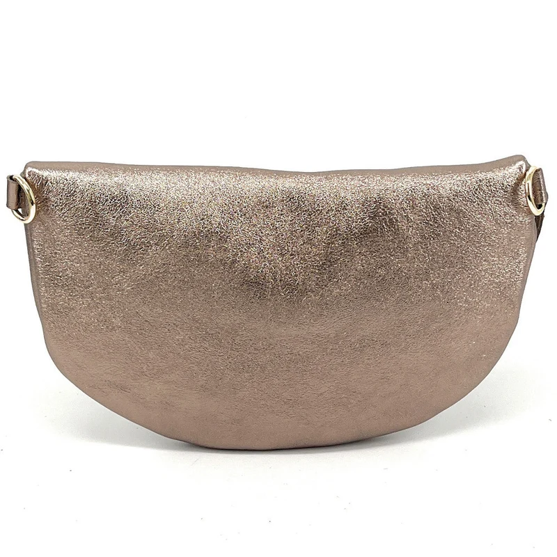 Sac banane en cuir irisé LOUNA Champagne irisé