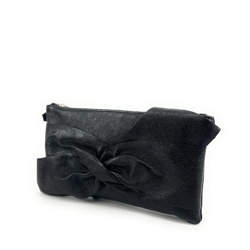 Sac pochette en cuir irisé SHERAZADE Noir irisé