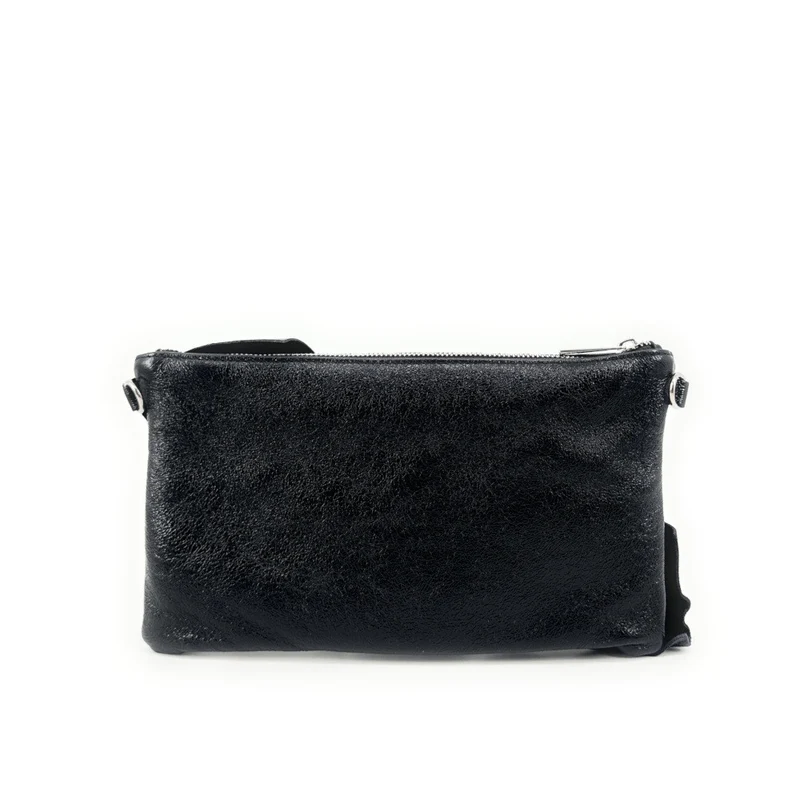 Sac pochette en cuir irisé SHERAZADE Noir irisé
