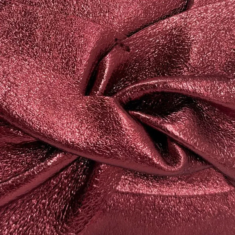 Sac pochette en cuir irisé SHERAZADE Bordeaux irisé