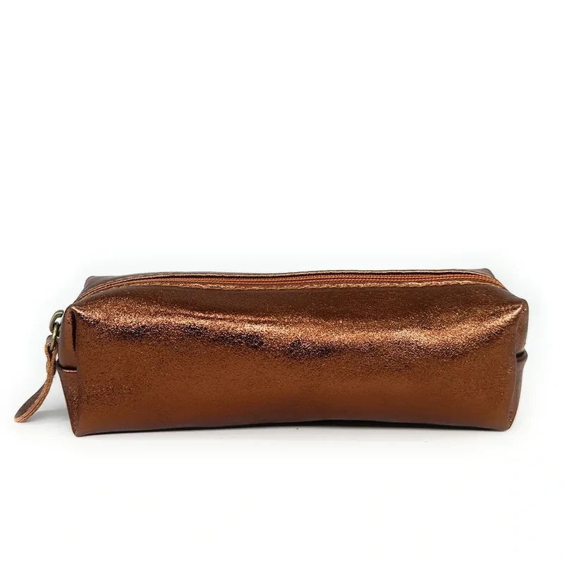 Trousse en cuir irisé TICTOC GLOW Bronze