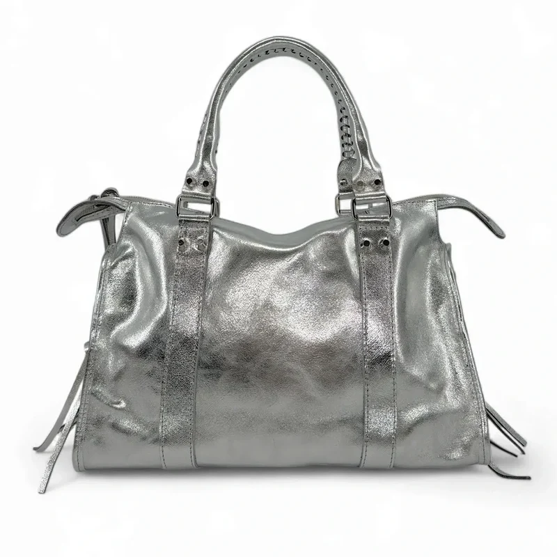 Sac à main en cuir irisé SANDSTORM SILVER Argent