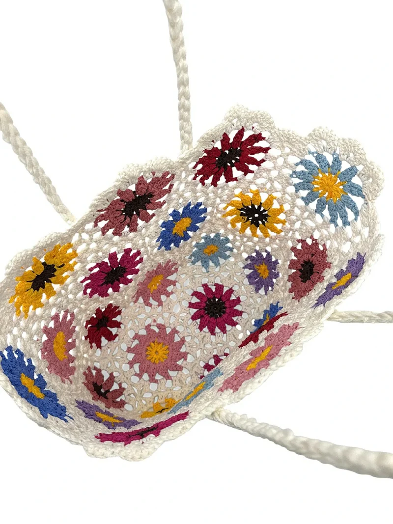 Panier cabas en pur coton GIPSY Multicolore