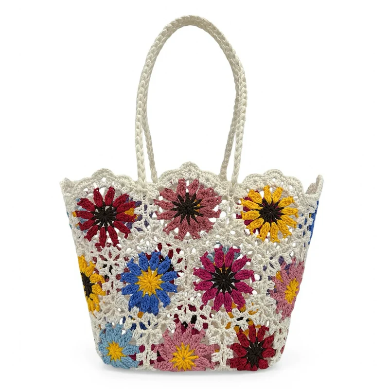 Panier cabas en pur coton GIPSY Multicolore