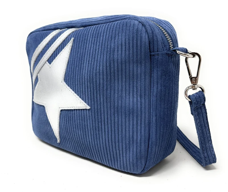 Sac à bandoulière en daim SILVER STAR Bleu