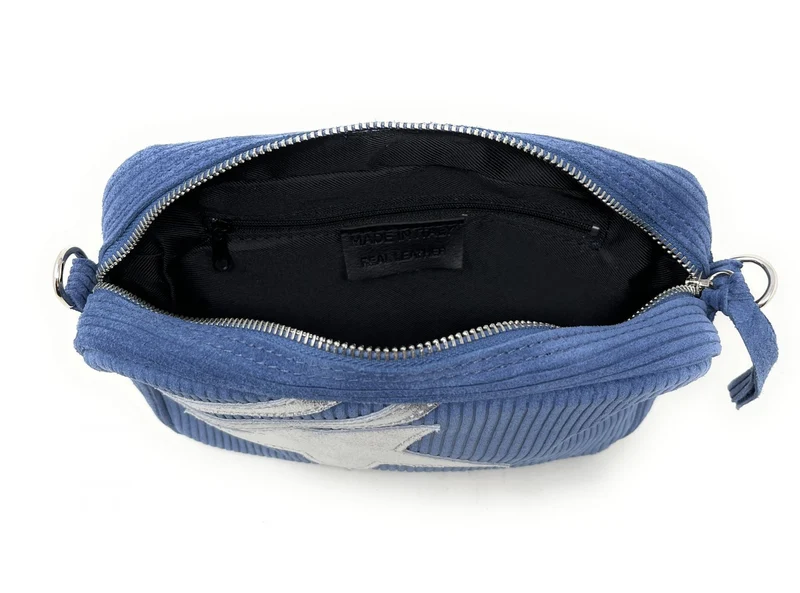 Sac à bandoulière en daim SILVER STAR Bleu