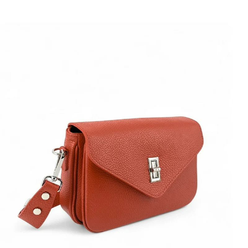 Sac trotteur en cuir grainé BAGGY Terracotta