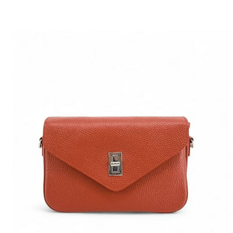 Sac trotteur en cuir grainé BAGGY Terracotta
