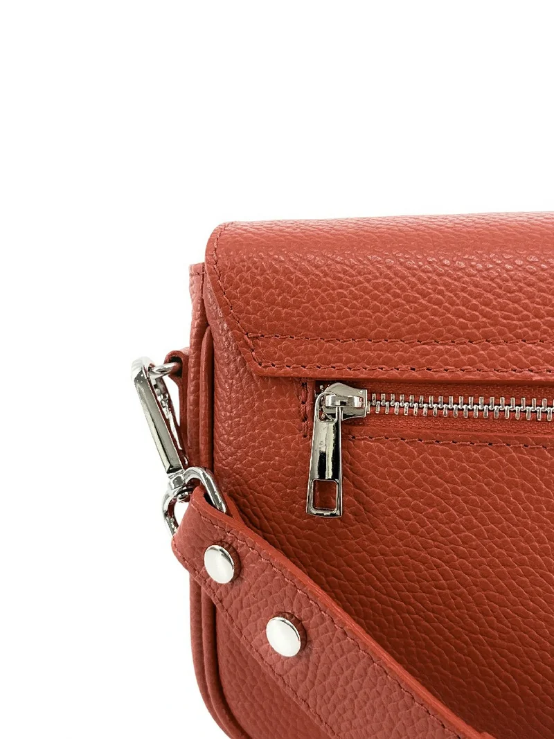 Sac trotteur en cuir grainé BAGGY Terracotta
