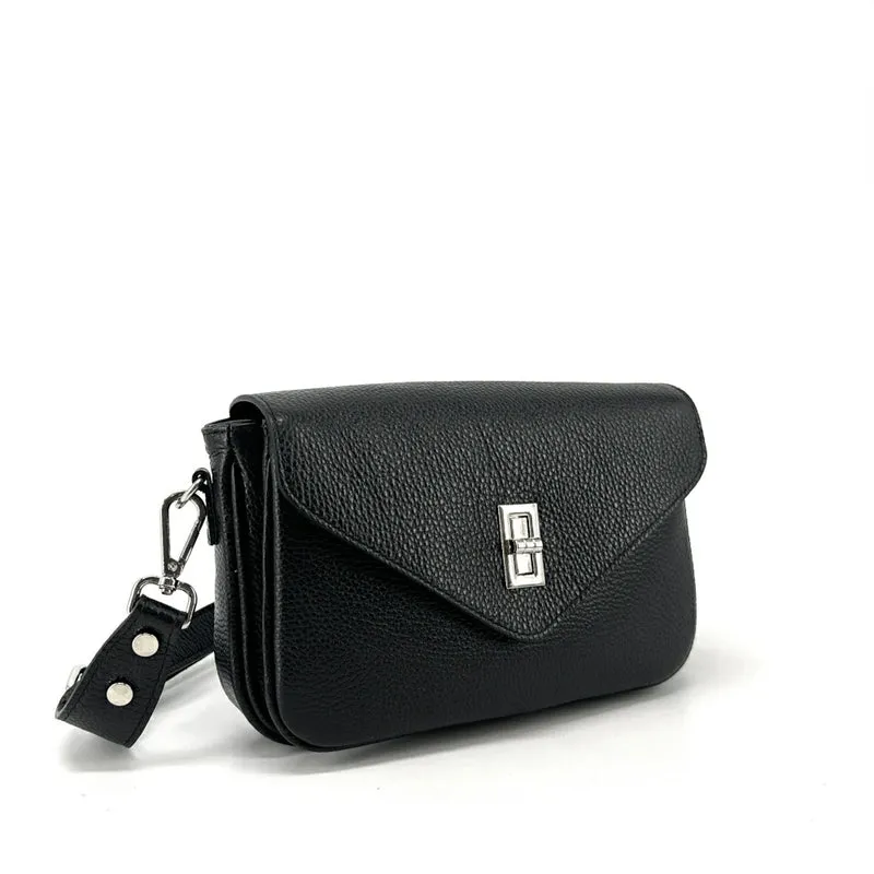 Sac trotteur en cuir grainé BAGGY Noir