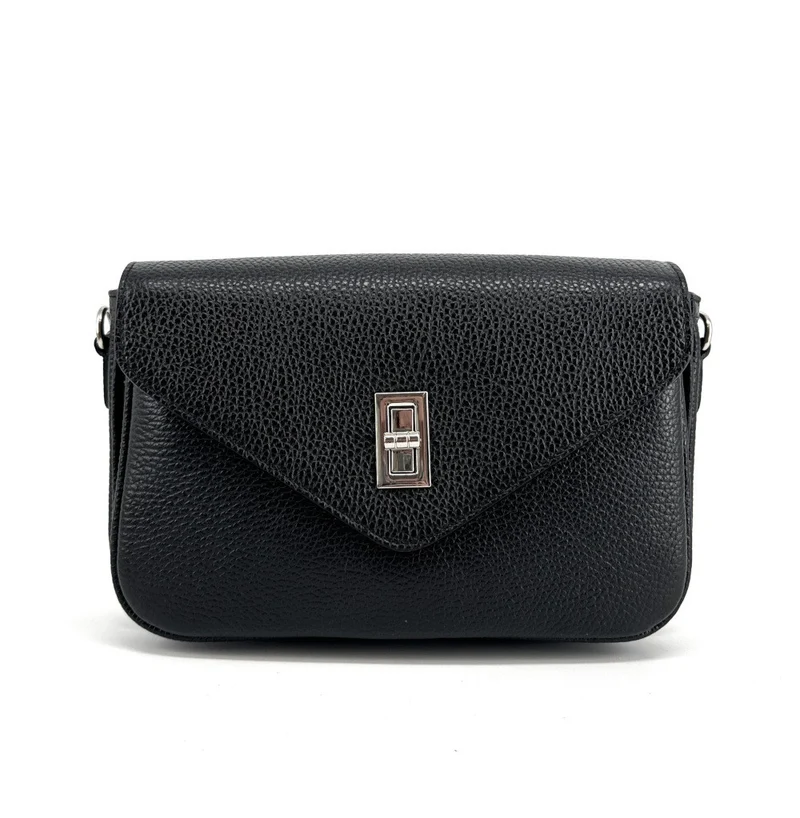 Sac trotteur en cuir grainé BAGGY Noir