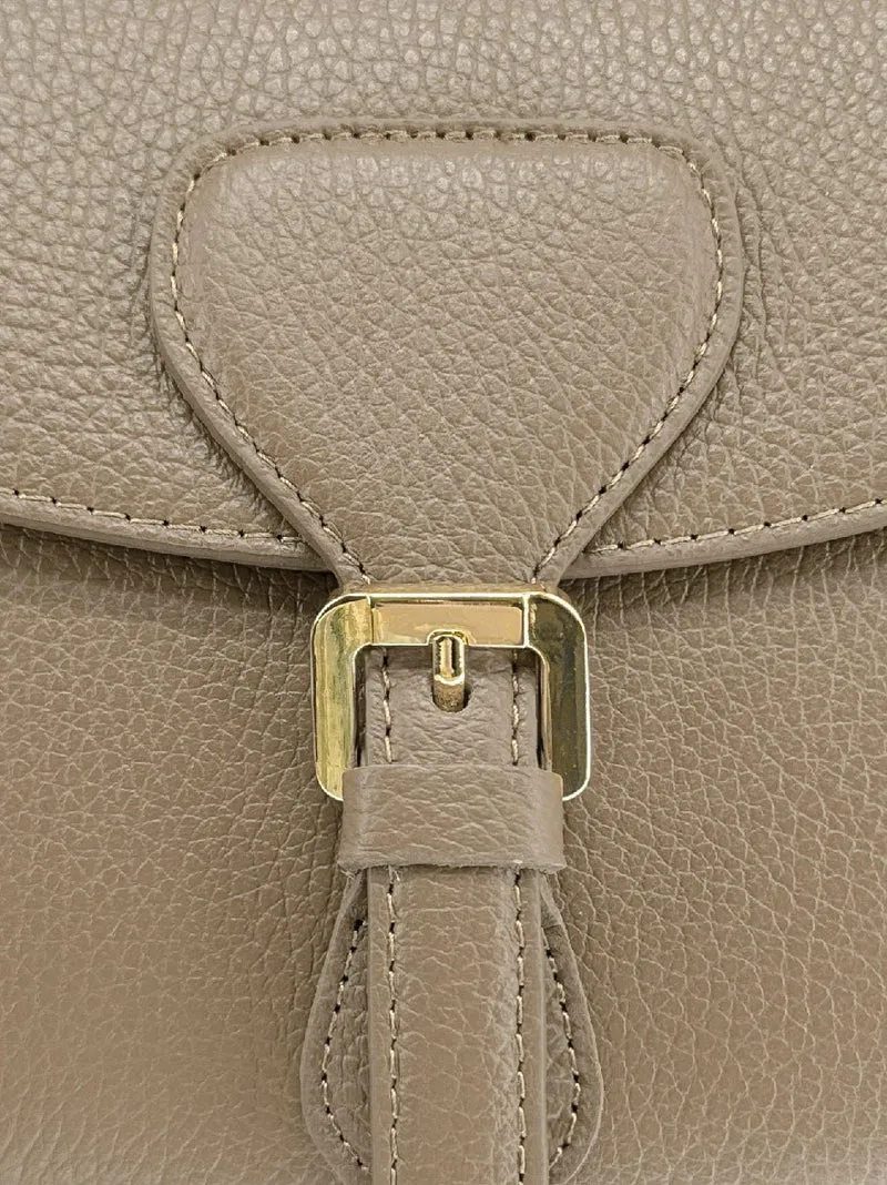 Sac trotteur en cuir grainé MASINA Taupe