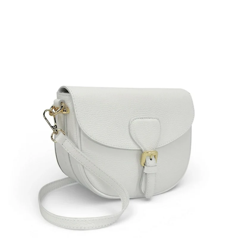 Sac trotteur en cuir grainé MASINA Blanc