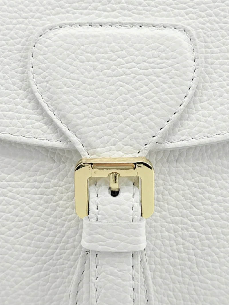 Sac trotteur en cuir grainé MASINA Blanc