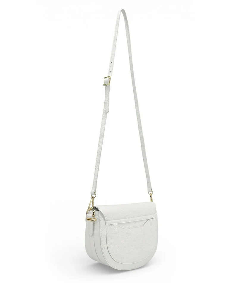 Sac trotteur en cuir grainé MASINA Blanc