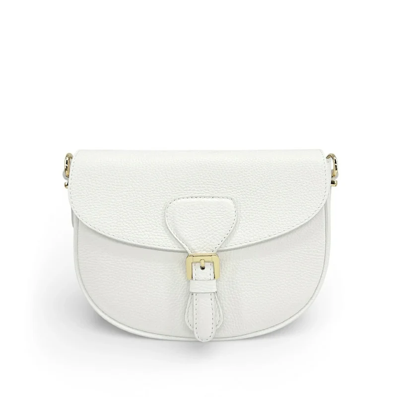 Sac trotteur en cuir grainé MASINA Blanc