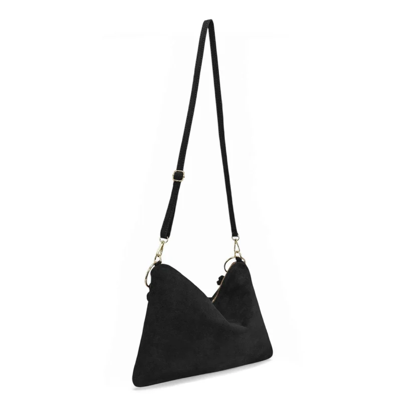 Sac pochette Hobo en daim SOA Noir