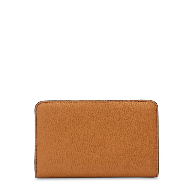 Compact rectangular zipped wallet