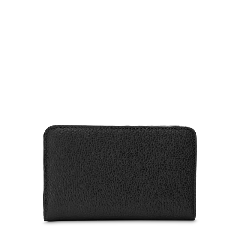 Compact rectangular zipped wallet