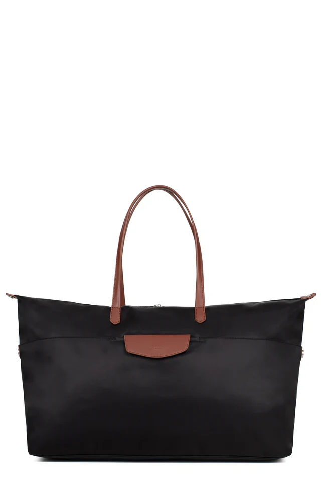Sac de voyage HEXAGONA-Nylon/croute de cuir de vachette