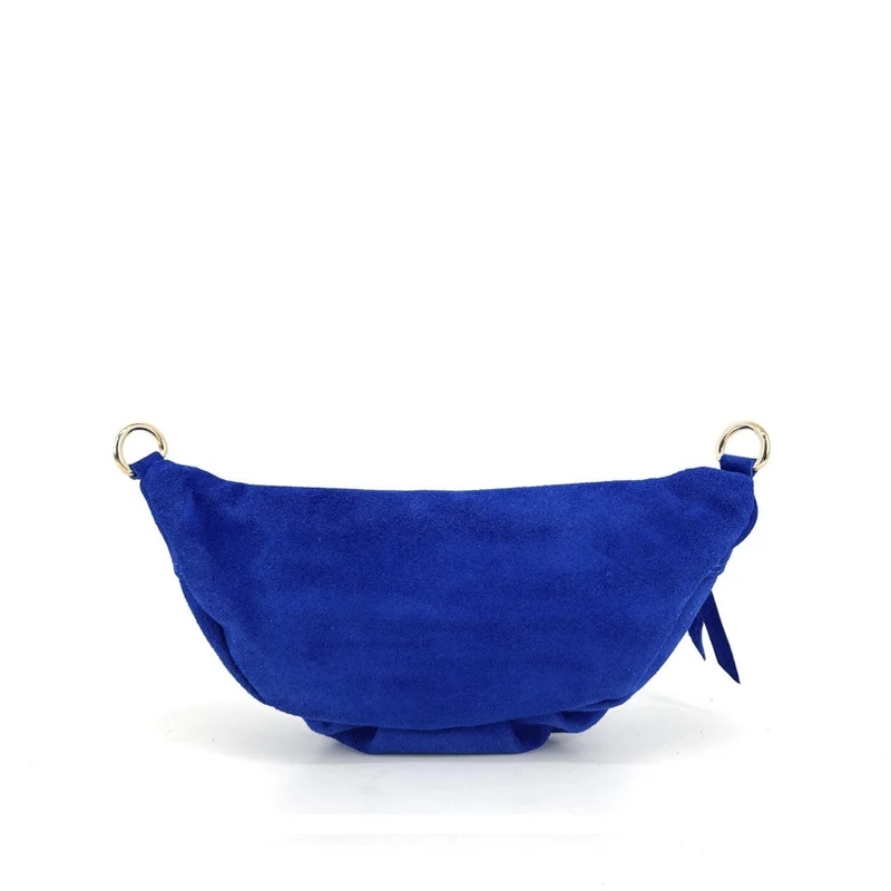 Sac banane en daim LOUKA Bleu roi