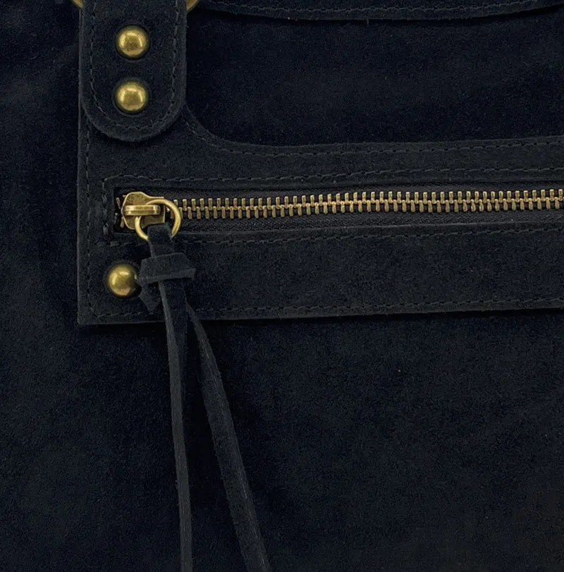 Sac en daim EDISON Noir