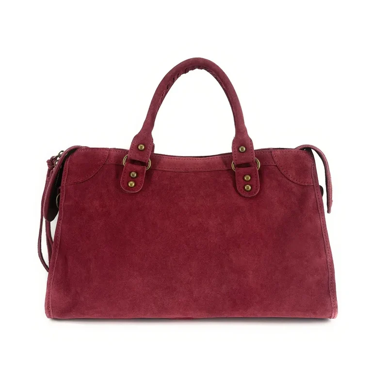 Sac en daim EDISON Rouge bordeaux