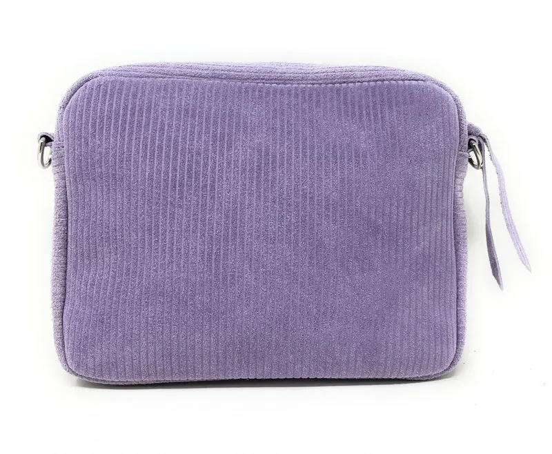 Sac à bandoulière en daim SILVER STAR Lilas