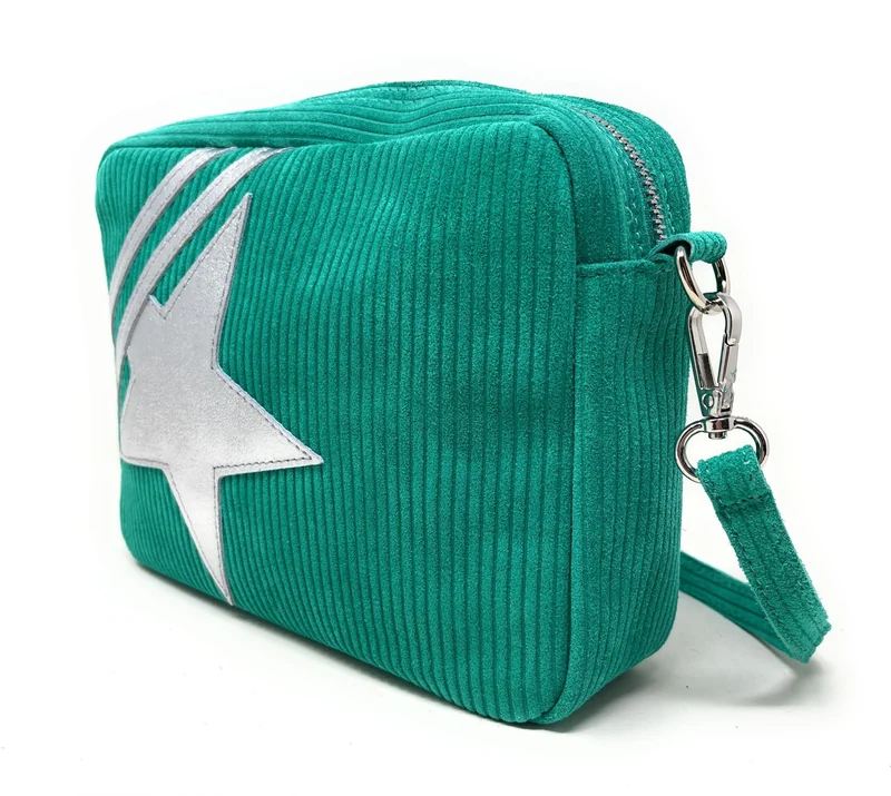 Sac à bandoulière en daim SILVER STAR Vert menthe