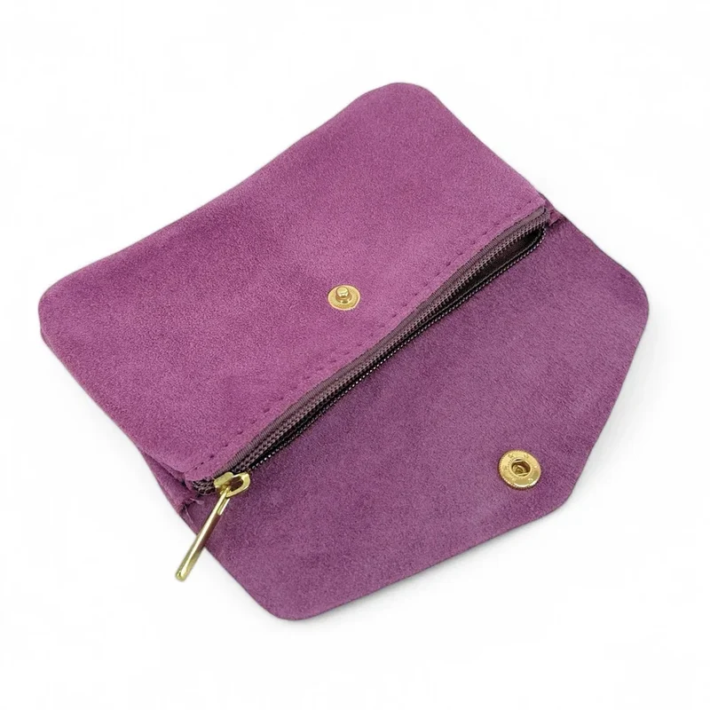 Pochette porte-monnaie en daim COMPO SUEDE Violine