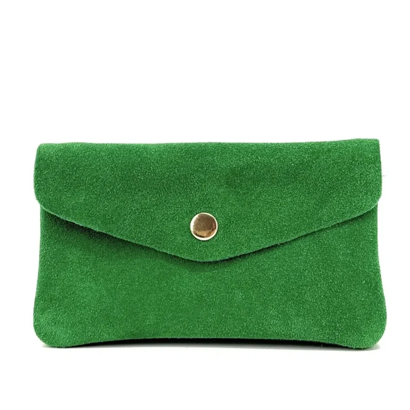 Pochette porte-monnaie en daim COMPO SUEDE Vert anglais