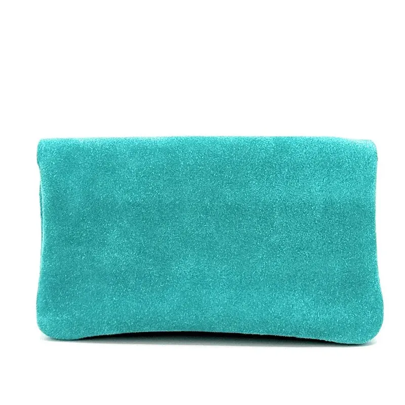 Pochette porte-monnaie en daim COMPO SUEDE Bleu turquoise
