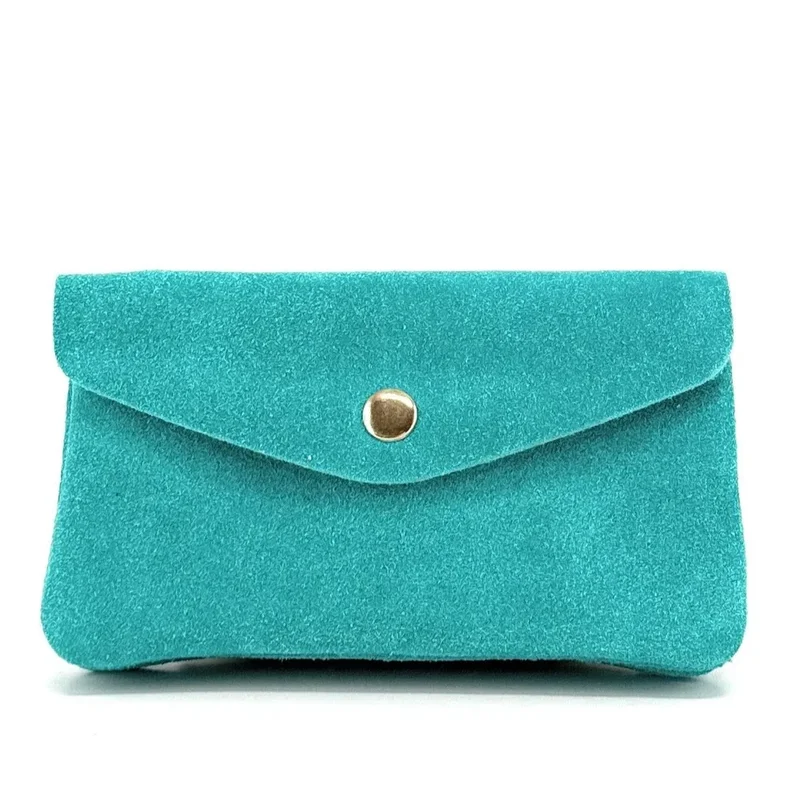Pochette porte-monnaie en daim COMPO SUEDE Bleu turquoise