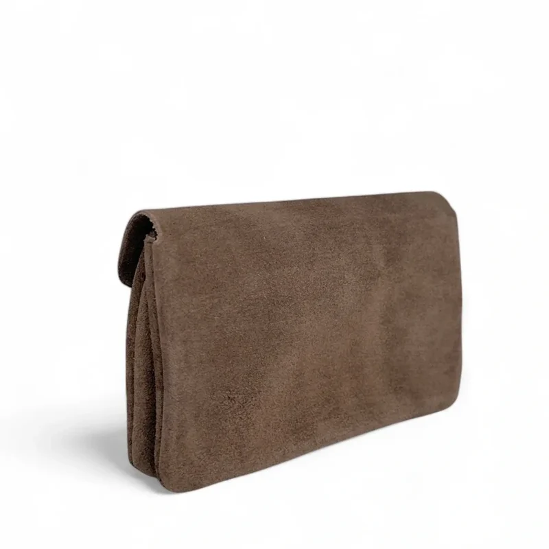 Pochette porte-monnaie en daim COMPO SUEDE Taupe foncé
