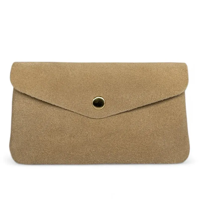 Pochette porte-monnaie en daim COMPO SUEDE Taupe