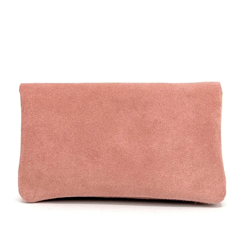 Pochette porte-monnaie en daim COMPO SUEDE Rose saumon