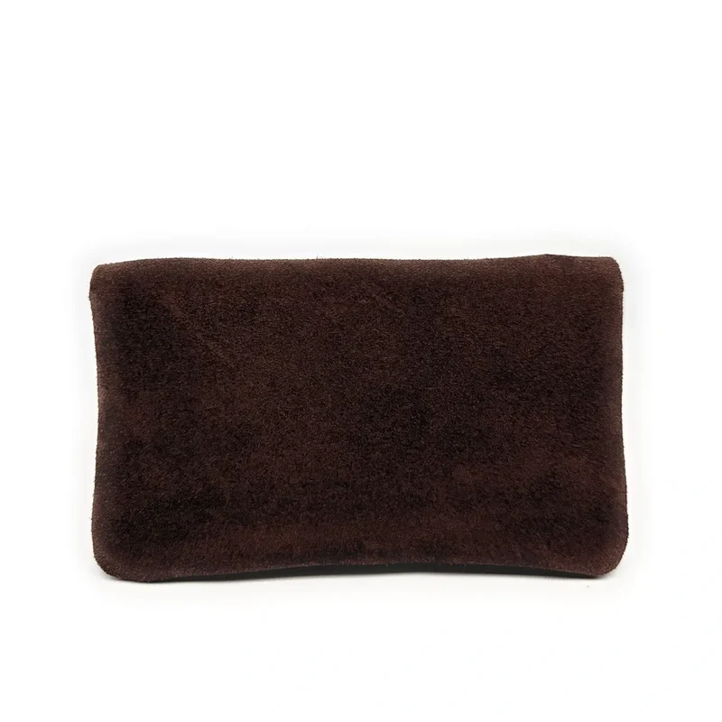 Pochette porte-monnaie en daim COMPO SUEDE Marron chocolat