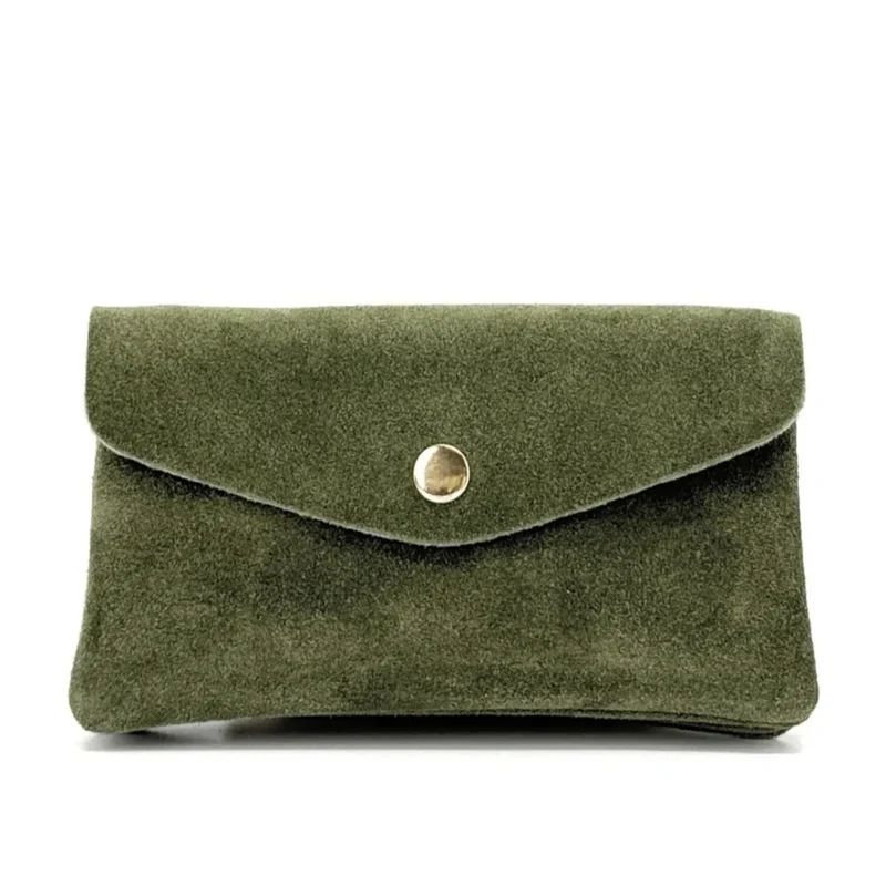 Pochette porte-monnaie en daim COMPO SUEDE Vert kaki