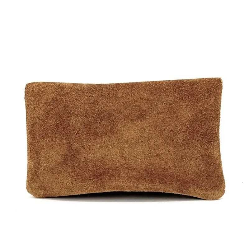 Pochette porte-monnaie en daim COMPO SUEDE Marron camel